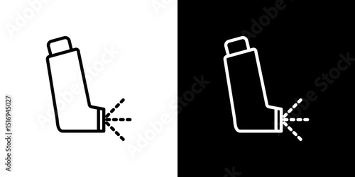 Inhaler icon symbol concept for graphic design, Website, UI. Svg