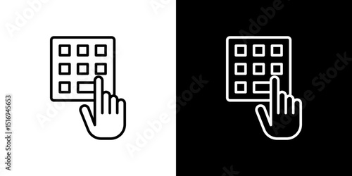 Keypad icon symbol concept for graphic design, Website, UI. Svg