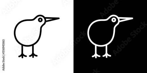 Kiwi bird icon symbol concept for graphic design, Website, UI. Svg
