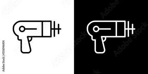 Laser gun icon symbol concept for graphic design, Website, UI. Svg