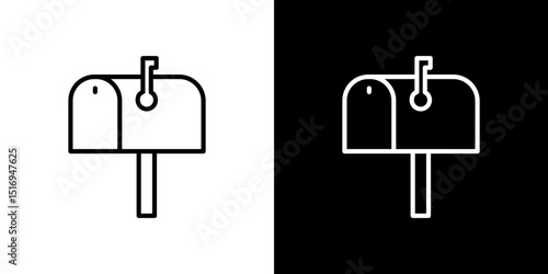 Mailbox icon symbol concept for graphic design, Website, UI. Svg
