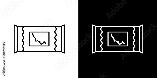 Makeup remover wipes icon symbol concept for graphic design, Website, UI. Svg