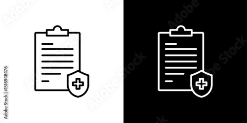 Medical insurance icon symbol concept for graphic design, Website, UI. Svg