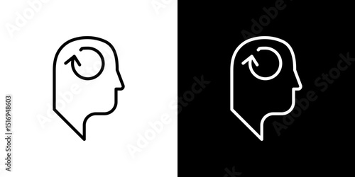 Memory recall icon symbol concept for graphic design, Website, UI. Svg