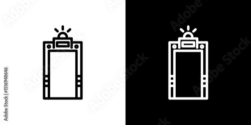 Metal detector icon symbol concept for graphic design, Website, UI. Svg