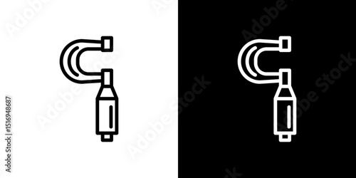 Micrometer icon symbol concept for graphic design, Website, UI. Svg