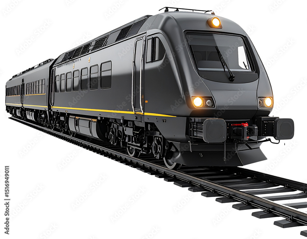 Naklejka premium Black Modern Train