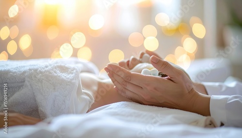 Wallpaper Mural Relaxed person receiving facial treatment Torontodigital.ca