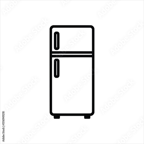 Refrigerator Icon, Fridge Outline, Freezer Symbol Vector icon