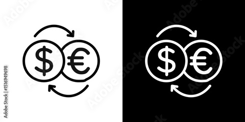 Money exchange icon symbol concept for graphic design, Website, UI. Svg