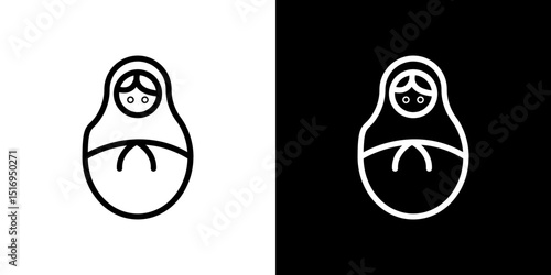 Nesting dolls icon symbol concept for graphic design, Website, UI. Svg