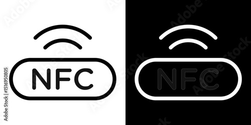 NFC icon symbol concept for graphic design, Website, UI. Svg