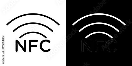 NFC icon symbol concept for graphic design, Website, UI. Svg