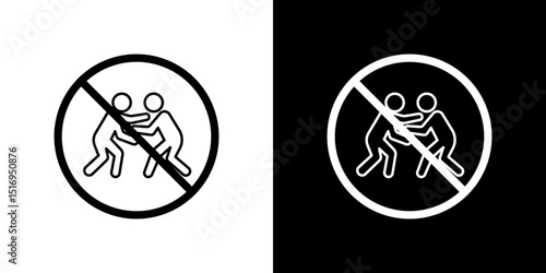 No fight signs symbol concept for graphic design, Website, UI. Svg