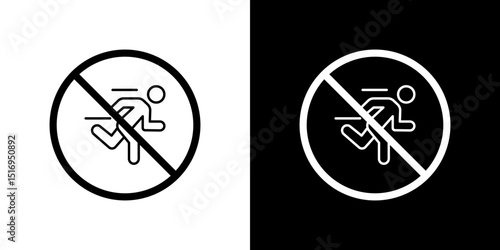 No running signs symbol concept for graphic design, Website, UI. Svg