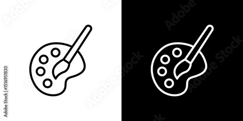 Palette icon symbol concept for graphic design, Website, UI. Svg