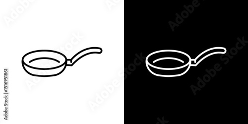 Pan frying icon symbol concept for graphic design, Website, UI. Svg