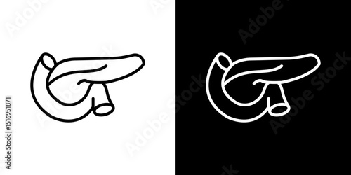 pancreas icon symbol concept for graphic design, Website, UI. Svg
