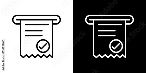 Payment receipt icon symbol concept for graphic design, Website, UI. Svg