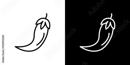 Pepper icon symbol concept for graphic design, Website, UI. Svg