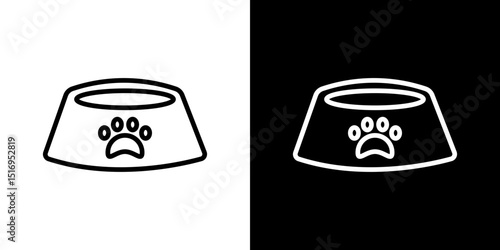 Pets bowl icon symbol concept for graphic design, Website, UI. Svg