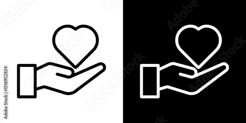Philanthropy icon symbol concept for graphic design, Website, UI. Svg
