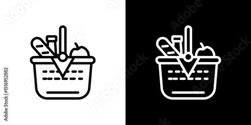 Picnic icon symbol concept for graphic design, Website, UI. Svg