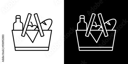 Picnic icon symbol concept for graphic design, Website, UI. Svg