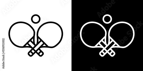 Ping pong icon symbol concept for graphic design, Website, UI. Svg