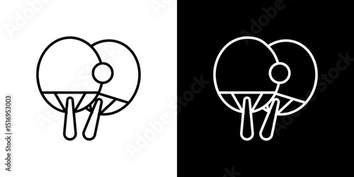 Ping pong icon symbol concept for graphic design, Website, UI. Svg