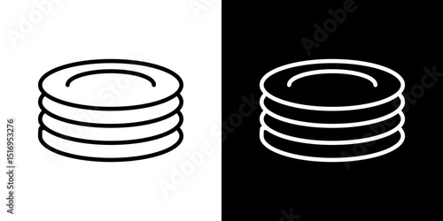 Plates icon symbol concept for graphic design, Website, UI. Svg