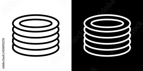 Plates icon symbol concept for graphic design, Website, UI. Svg
