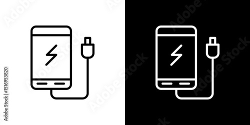 Power bank icon symbol concept for graphic design, Website, UI. Svg