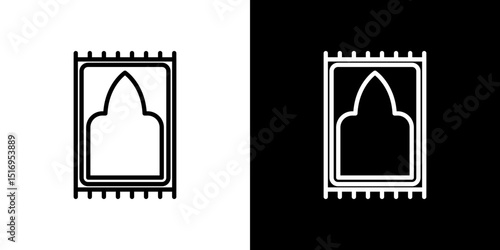Prayer rug icon symbol concept for graphic design, Website, UI. Svg