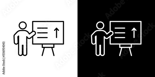 Presentation icon symbol concept for graphic design, Website, UI. Svg
