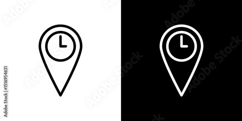 Real time location icon symbol concept for graphic design, Website, UI. Svg