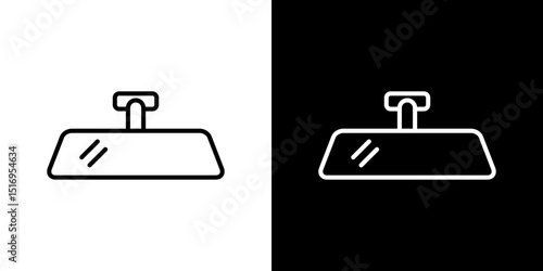 Rear mirror icon symbol concept for graphic design, Website, UI. Svg