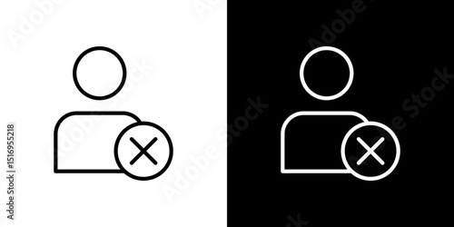 Remove user icon symbol concept for graphic design, Website, UI. Svg