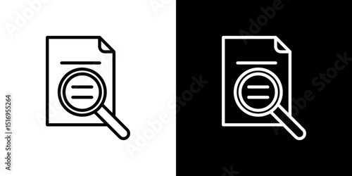 Research icon symbol concept for graphic design, Website, UI. Svg