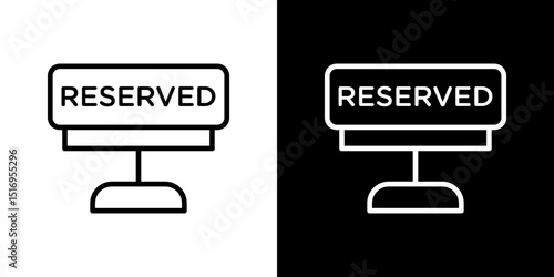 Reserved icon symbol concept for graphic design, Website, UI. Svg