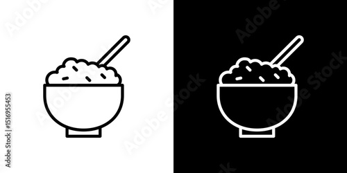 Rise Bowl icon symbol concept for graphic design, Website, UI. Svg