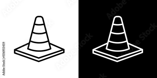 Road cone icon symbol concept for graphic design, Website, UI. Svg