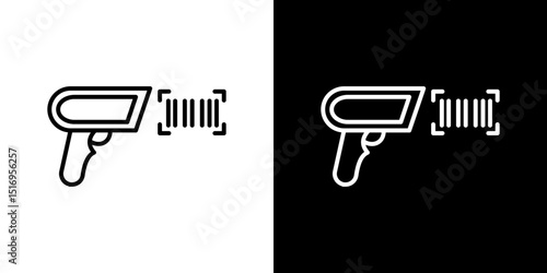 Scanner gun icon symbol concept for graphic design, Website, UI. Svg