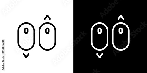 Scroll down up icon symbol concept for graphic design, Website, UI. Svg