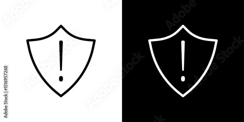 Shield interrogation icon symbol concept for graphic design, Website, UI. Svg