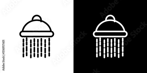Shower down icon symbol concept for graphic design, Website, UI. Svg