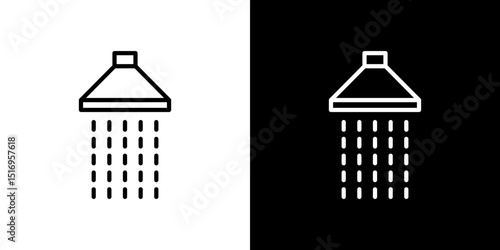 Shower down icon symbol concept for graphic design, Website, UI. Svg