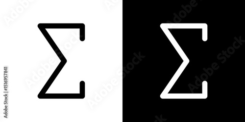 Sigma icon symbol concept for graphic design, Website, UI. Svg