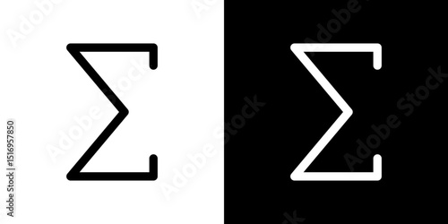 Sigma icon symbol concept for graphic design, Website, UI. Svg