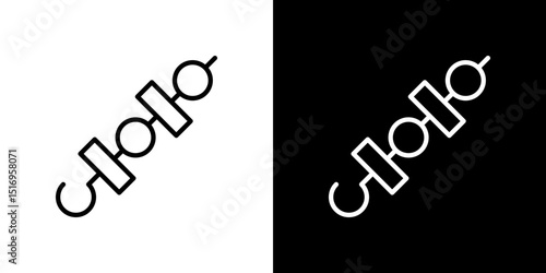 Skewer icon symbol concept for graphic design, Website, UI. Svg